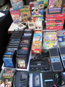 Atari games, VHS tapes, a new generation Intellivision, a Walkman, and more from the 1980s at the Punk Rock Flea Market.