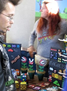 Jaw-dropping 1980s perler bead art of 1970s and 1980s pop culture at the Punk Rock Flea Market.