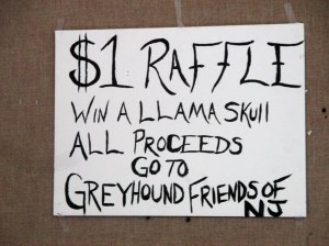 Llama Skull Raffle: DIY Signage
